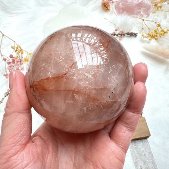 Gorgeous Hematoid Quartz Sphere - Picture 3 of 10